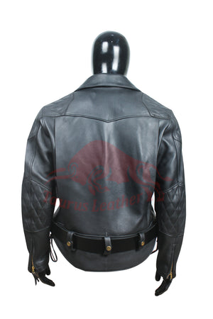 Luxe Black Cow Leather Jackets by Taurus Leather
