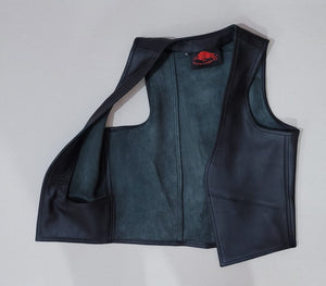 Ride Hard in TAURUS LEATHER Black Cowhide Vest
