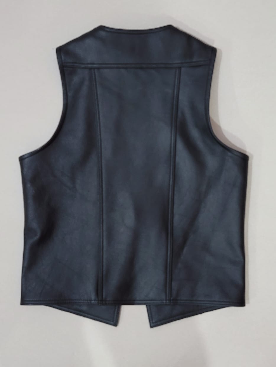 Ride Hard in TAURUS LEATHER Black Cowhide Vest
