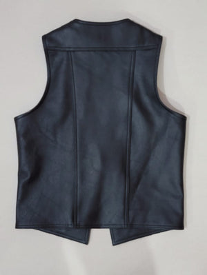 Ride Hard in TAURUS LEATHER Black Cowhide Vest
