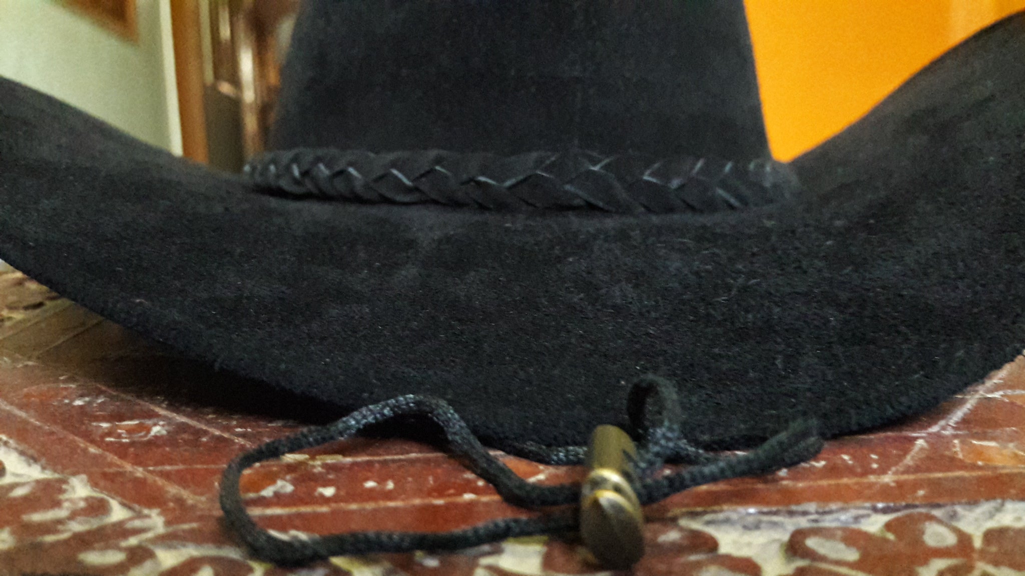 Suede leather cowboy hat