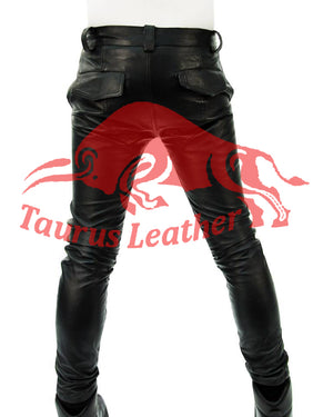 TAURUS LEATHER Sheep Leather Pant With Cross Fly Style