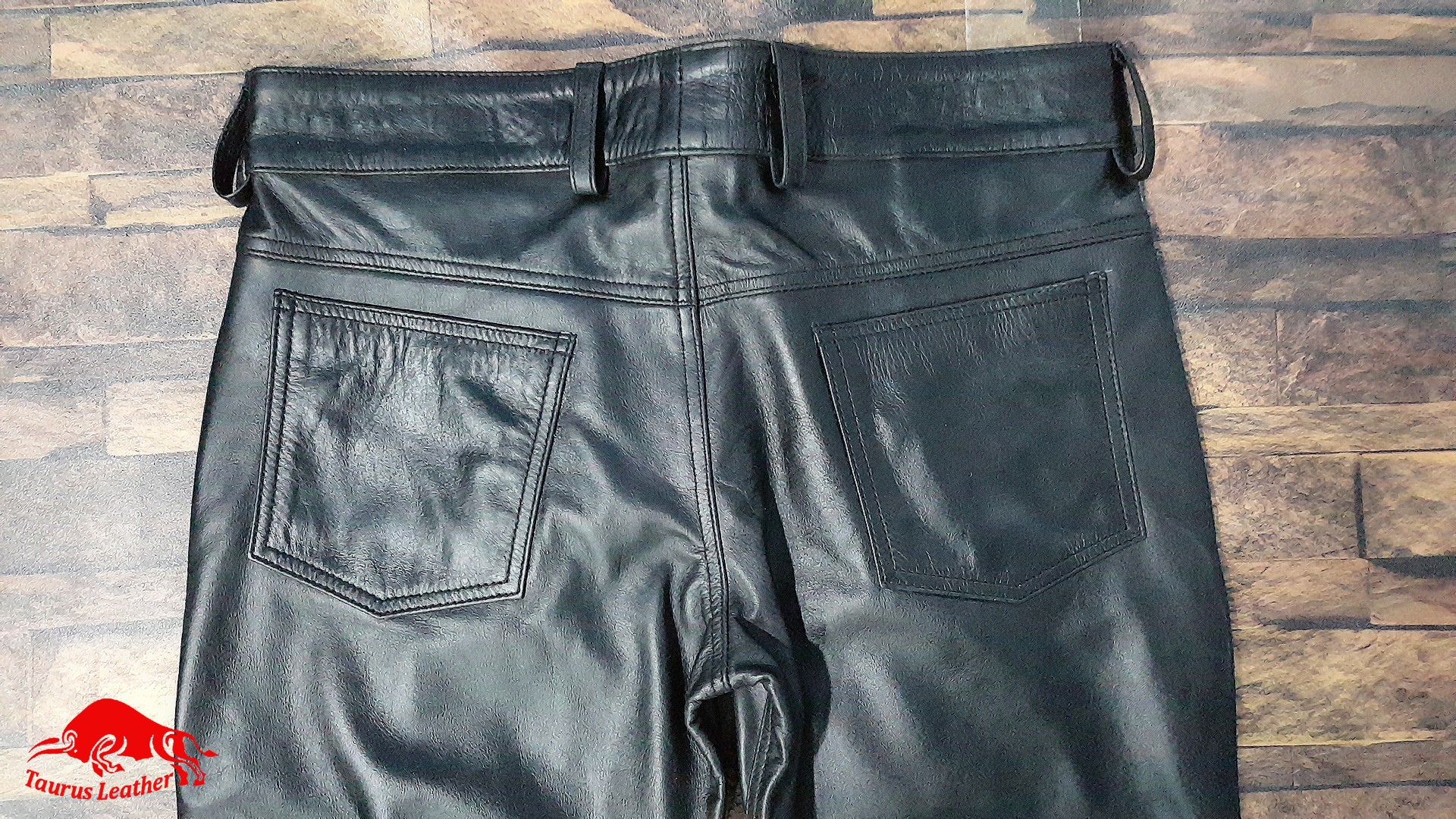 TAURUS LEATHER 501 Cow Leather Black Pant