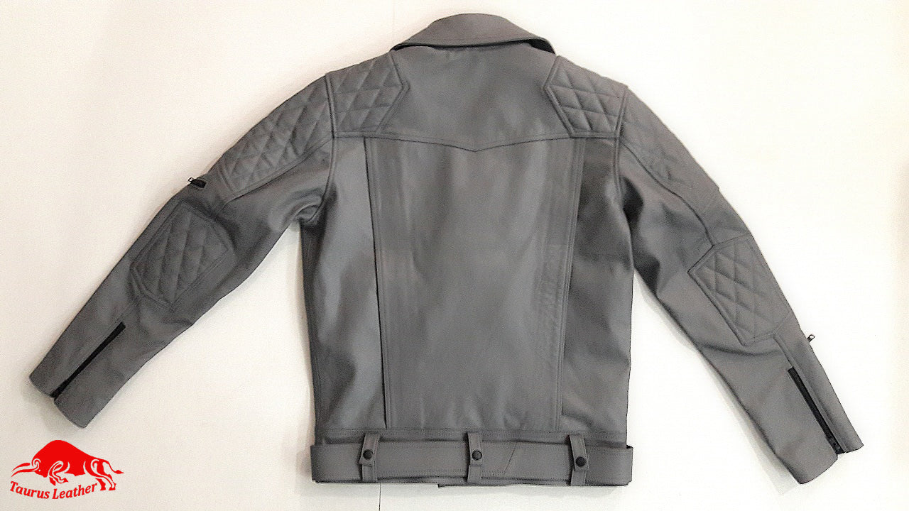 Grey biker jacket