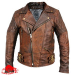 Brown cow leather jackets