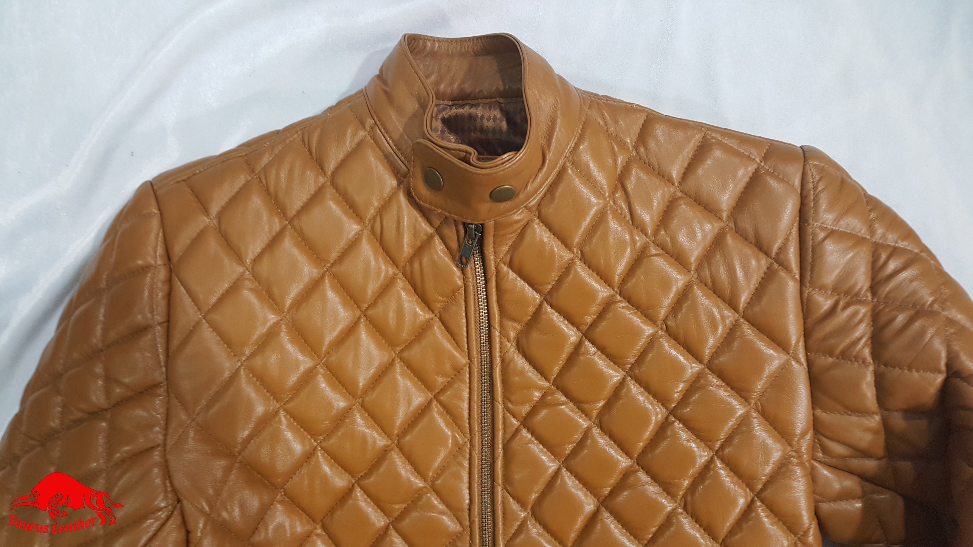 TAURUS LEATHER Quilted Sheep Leather Tank Color Jacket