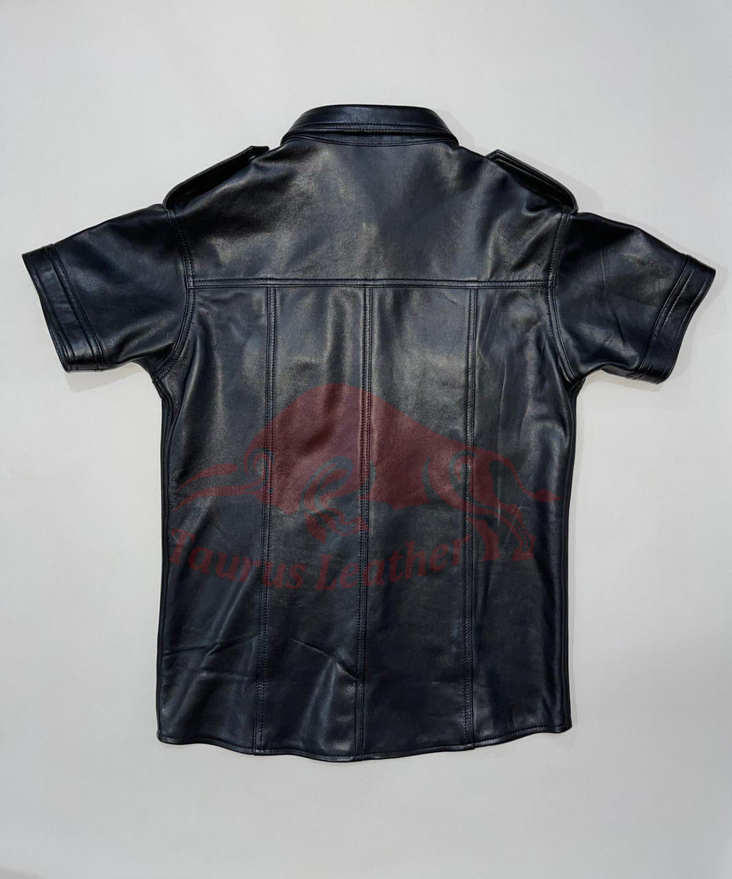 TAURUS LEATHER Black Sheep Leather Police Style Shirt