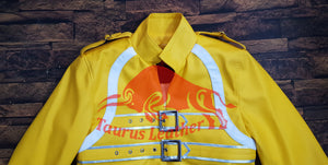 TAURUS LEATHER Yellow Sheep Leather Buckle Jacket